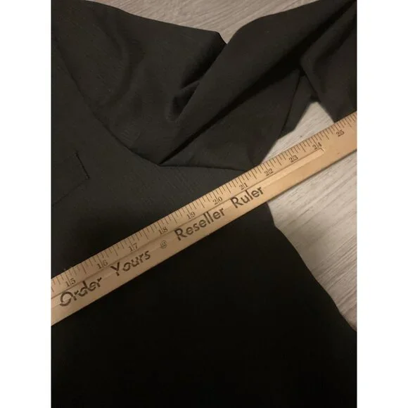 Marc Anthony Mens Gray Shadow Striped Suit Jacket 42R Wool Pants 36x32 - Picture 8 of 16